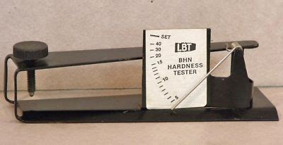 lbt bhn hardness tester|homemade lead hardness tester.